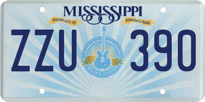 MS license plate ZZU390