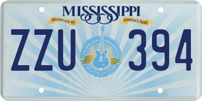 MS license plate ZZU394