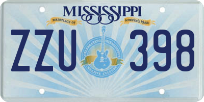 MS license plate ZZU398