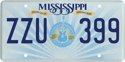 MS license plate ZZU399