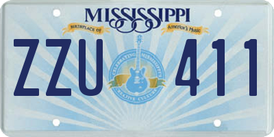 MS license plate ZZU411