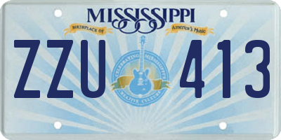MS license plate ZZU413
