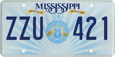 MS license plate ZZU421