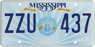 MS license plate ZZU437
