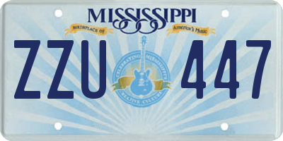 MS license plate ZZU447