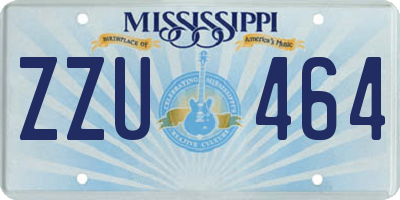 MS license plate ZZU464