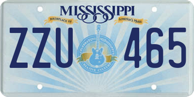 MS license plate ZZU465
