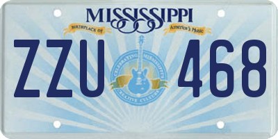 MS license plate ZZU468