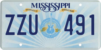 MS license plate ZZU491