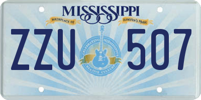 MS license plate ZZU507