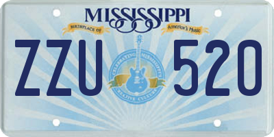 MS license plate ZZU520