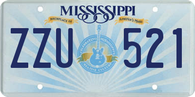 MS license plate ZZU521