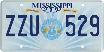 MS license plate ZZU529