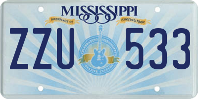 MS license plate ZZU533