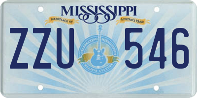 MS license plate ZZU546
