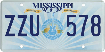 MS license plate ZZU578