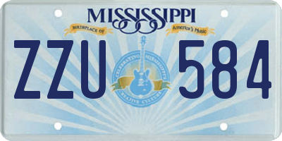 MS license plate ZZU584