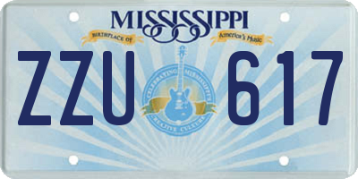 MS license plate ZZU617