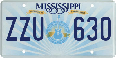 MS license plate ZZU630