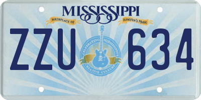 MS license plate ZZU634