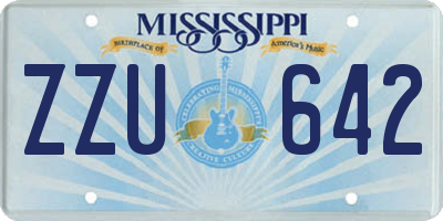 MS license plate ZZU642