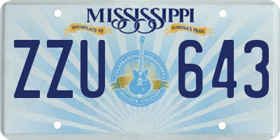 MS license plate ZZU643