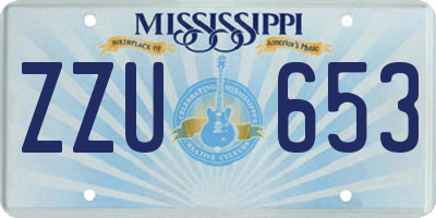 MS license plate ZZU653