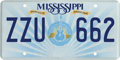 MS license plate ZZU662