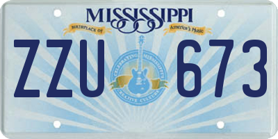 MS license plate ZZU673