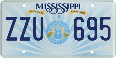 MS license plate ZZU695