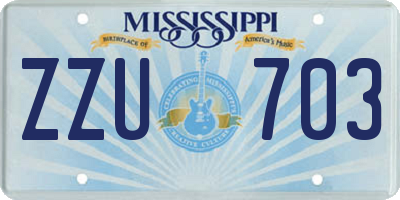 MS license plate ZZU703