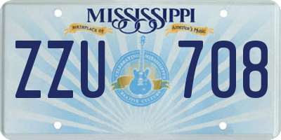 MS license plate ZZU708