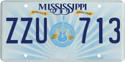 MS license plate ZZU713