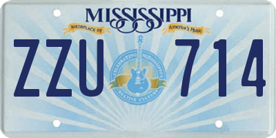 MS license plate ZZU714