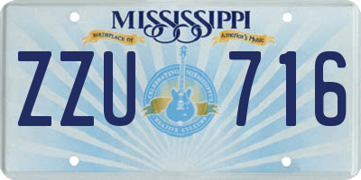 MS license plate ZZU716