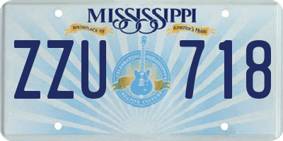 MS license plate ZZU718
