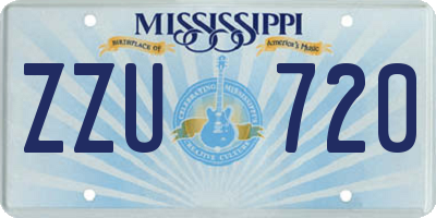 MS license plate ZZU720