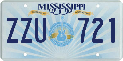 MS license plate ZZU721
