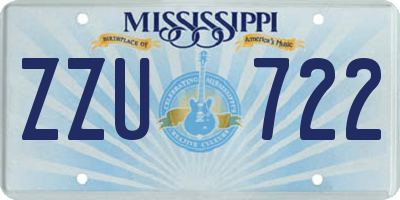 MS license plate ZZU722