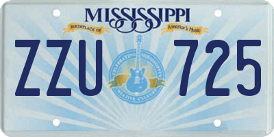 MS license plate ZZU725