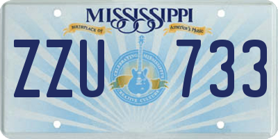 MS license plate ZZU733