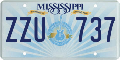 MS license plate ZZU737