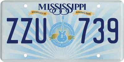 MS license plate ZZU739