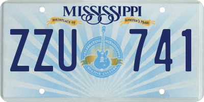 MS license plate ZZU741