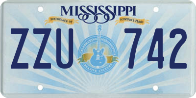 MS license plate ZZU742
