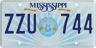 MS license plate ZZU744