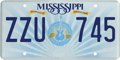 MS license plate ZZU745