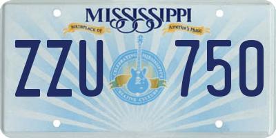 MS license plate ZZU750
