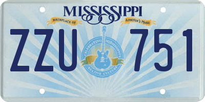 MS license plate ZZU751