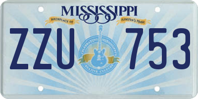MS license plate ZZU753